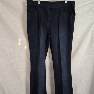 DG2 by Diane Gilman Dark Blue Flare Jeans Size 12 NWT